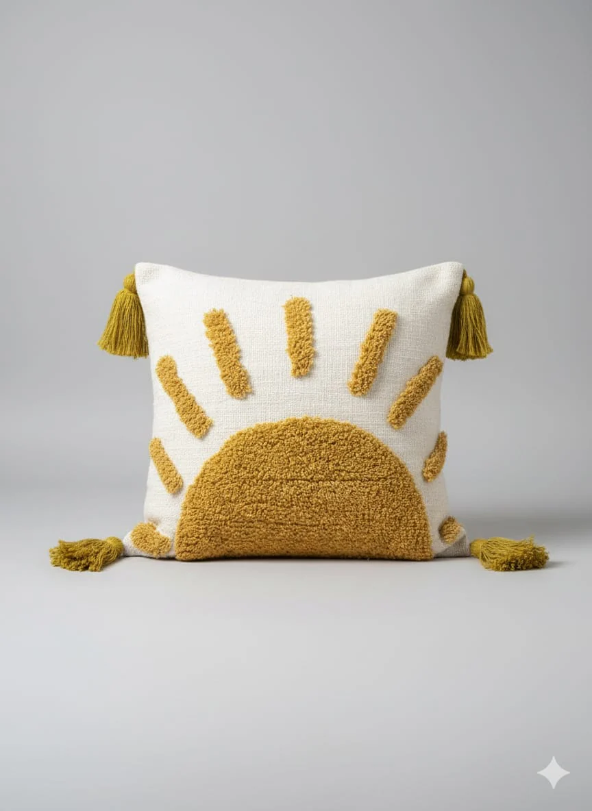 Sunrise Tufted Cushion Cover