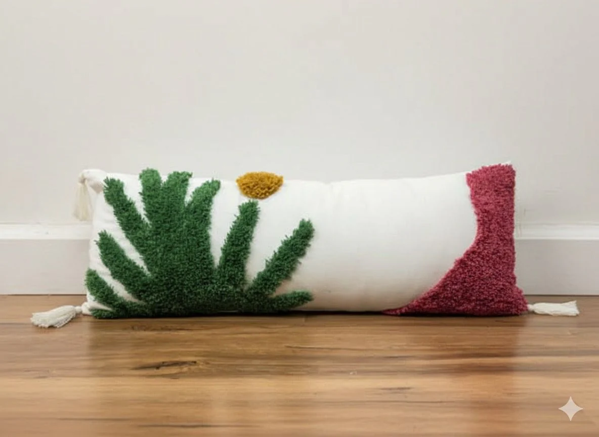 Green Leaf Lumbar Cushion